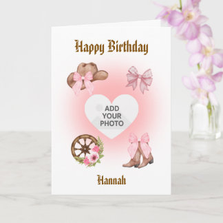 Cowgirl Birthday Card カード
