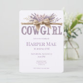 Cowgirl Birthday Invitation | Farm Theme 招待状 (スタンド正面)