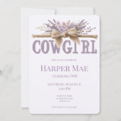Cowgirl Birthday Invitation | Farm Theme 招待状 (正面)