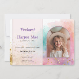 Cowgirl Birthday Invitation | Pink Western Party 招待状