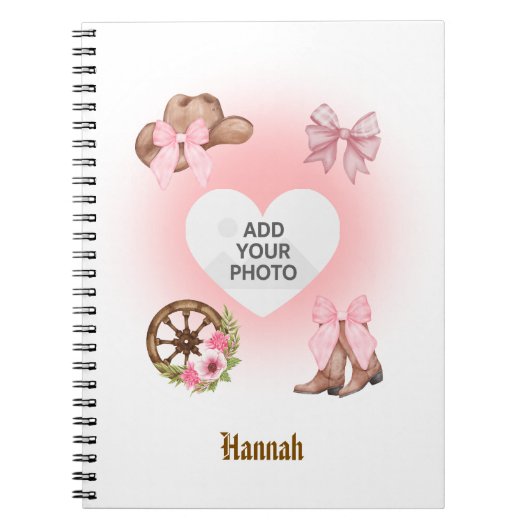Cowgirl Birthday Notebook Gift ノートブック (正面)