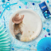 Cowgirl Birthday Plate – Western Farm Theme  ペーパープレート (パーティー)