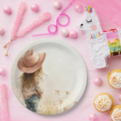Cowgirl Birthday Plate – Western Farm Theme  ペーパープレート (パーティー)