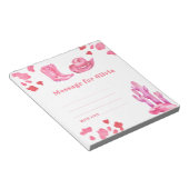 Cowgirl birthday time capsule message ノートパッド (アングル)