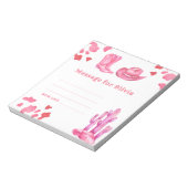 Cowgirl birthday time capsule message ノートパッド (回転)