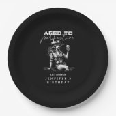 Cowgirl Black Aged to Perfection Birthday Party  ペーパープレート (正面)