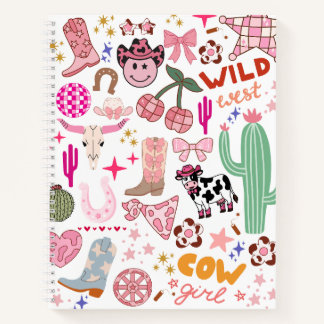 Cowgirl Blank Hardcover Spiral Notebook ノートブック
