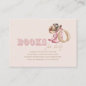  Cowgirl  Book for Baby Girl Shower  エンクロージャーカード (正面)