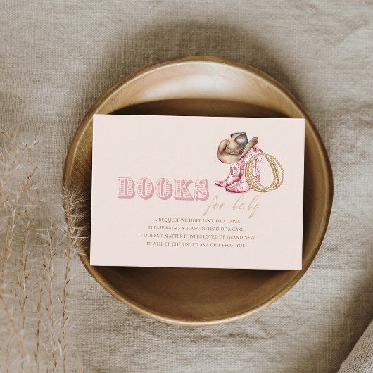  Cowgirl  Book for Baby Girl Shower  エンクロージャーカード