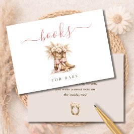 Cowgirl Boots Girl Baby Shower Books For Baby Card サンキューカード