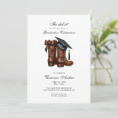 Cowgirl Boots & Graduation Cap Party 招待状 (スタンド正面)