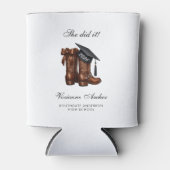 Cowgirl Boots & Graduation Cap Party 缶クーラー (正面)