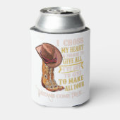 Cowgirl Boots & Hat I Cross My Heart Western Count 缶クーラー (缶裏面)