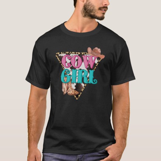 Cowgirl Boots Horse Rodeo Country Line Dancing Wes Tシャツ (正面)