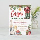 Cowgirl Boots & Wine Western Christmas Party 招待状 (スタンド正面)