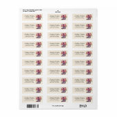 Cowgirl Boots With Flowers Return Address Labels ラベル (フルシート)