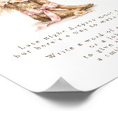 Cowgirl Bow Western Baby Shower Late Night Diapers ポスター (角)