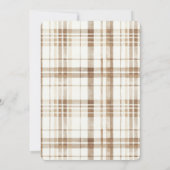 Cowgirl Brown Plaid Stripes Horse Birthday   招待状 (裏面)