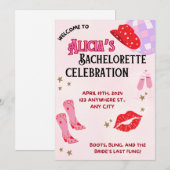 Cowgirl Chic Bachelorette Invitation 招待状 (正面/裏面)
