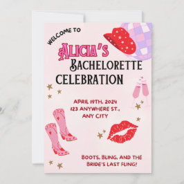 Cowgirl Chic Bachelorette Invitation 招待状