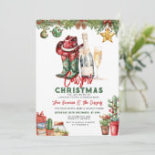 Cowgirl Christmas Party Western Holiday Boots 招待状 (スタンド正面)