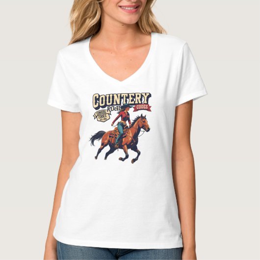 Cowgirl Codes: Country Spirit Unleashed Tシャツ (正面)