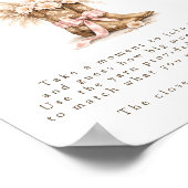 Cowgirl Coquette Bow Baby Shower Don't Say Baby ポスター (角)