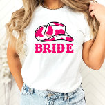 Cowgirl Disco Last Rodeo Bachelorette T-Shirt Tシャツ<br><div class="desc">A fun cowgirl design with hot pink and orange detail</div>
