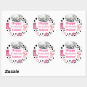 Cowgirl Disco Rodeo Shower Birthday Cupcake ラウンドシール (シート)