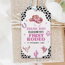 Cowgirl First Rodeo Birthday – Western Style ギフトタグ