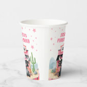 Cowgirl First Rodeo Highland Cow Kids Birthday 紙コップ (右)