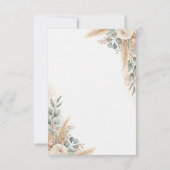 Cowgirl Floral Boots Bridal Shower Invitation サンキューカード (裏面)