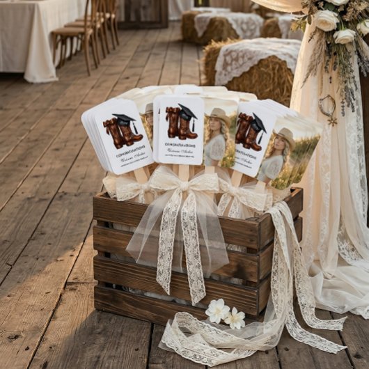 Cowgirl Glam and Boots Graduation ハンドファン