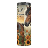Cowgirl Horse Sunflowers Rustic Charm タンブラー (裏面)