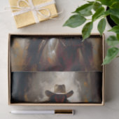 Cowgirl in Leather on Dark Horse Decoupage 薄葉紙 (ギフト)