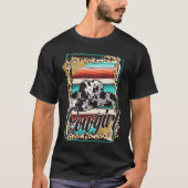 COWGIRL  Leopard Cow Pattern Print Serape Rodeo Tシャツ (正面)