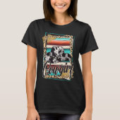 COWGIRL  Leopard Cow Pattern Print Serape Rodeo Tシャツ (正面)