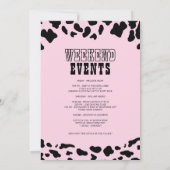 Cowgirl Nashville Pink Bachelorette Party Weekend 招待状 (裏面)