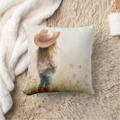 Cowgirl Nursery Pillow – Western Farm Decor クッション (ブランケット)