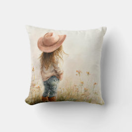 Cowgirl Nursery Pillow – Western Farm Decor クッション