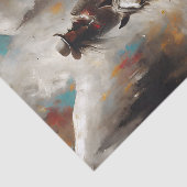 Cowgirl on White Horse Trail Decoupage 薄葉紙 (詳細)