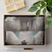 Cowgirl on White Horse Trail Decoupage 薄葉紙 (ギフト)