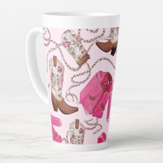 cowgirl pattern style カフェラテマグ (左アングル)