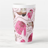 cowgirl pattern style カフェラテマグ (正面)