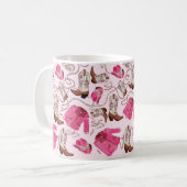 cowgirl pattern style コーヒーマグカップ (正面左)