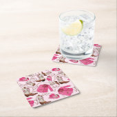 cowgirl pattern style スクエアペーパーコースター (インサイチュ)