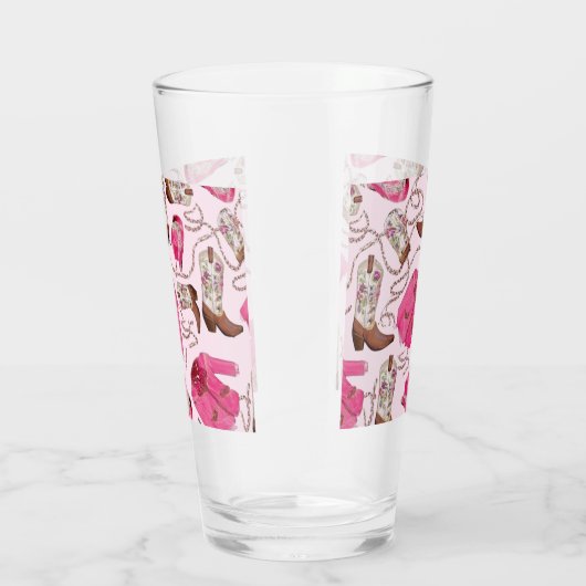 cowgirl pattern style タンブラーグラス (右)