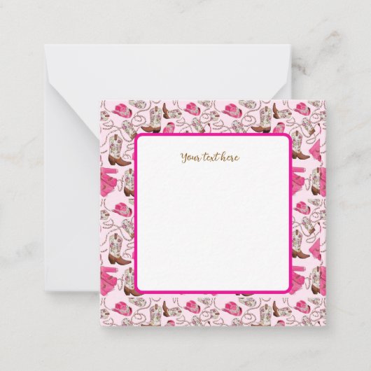 cowgirl pattern style ノートカード (正面)