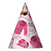 cowgirl pattern style パーティーハット (正面)