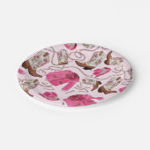 cowgirl pattern style ペーパープレート (アングル)